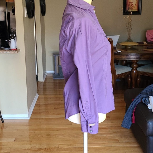 Express Purple The Essentials Blouse S - Picture 3 of 5